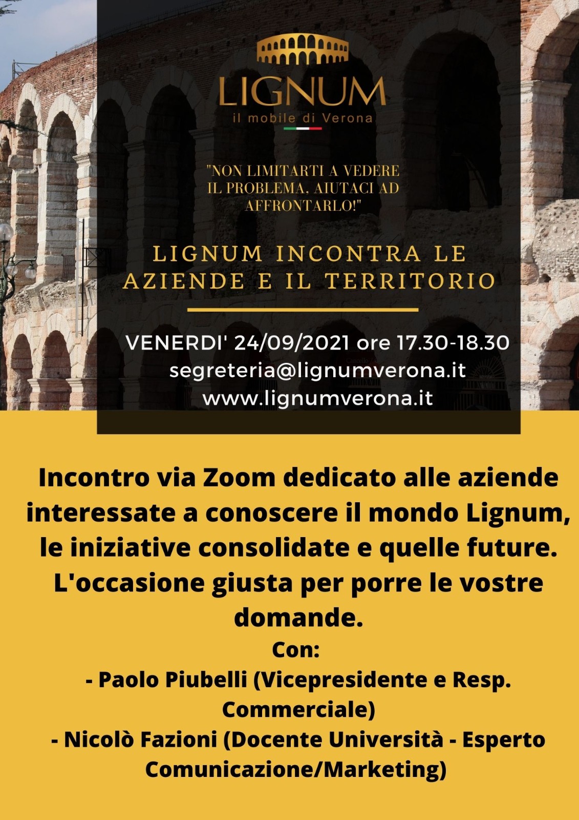 Webinar online: Lignum incontra le aziende e il territorio