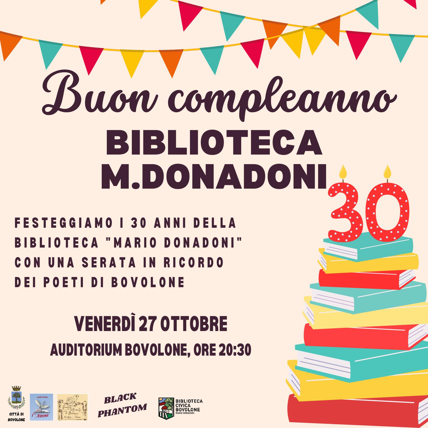 27 ottobre 2023: BUON COMPLEANNO BIBLIOTECA
